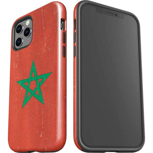 Morocco Flag Distressed iPhone 12 Pro Max Impact Case